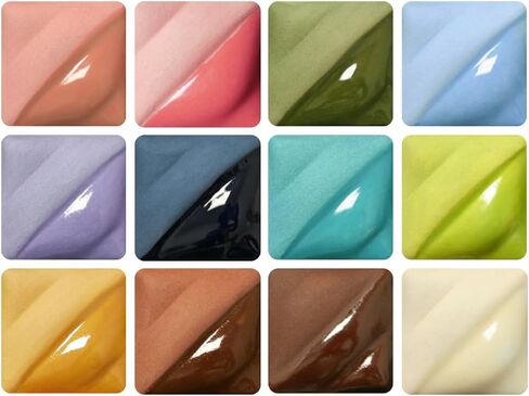 أماكو، مجموعة 2 من الزجاج المخملي شبه الشفاف، ألوان متنوعة، مجموعة من 12 قطعة in Kuwait