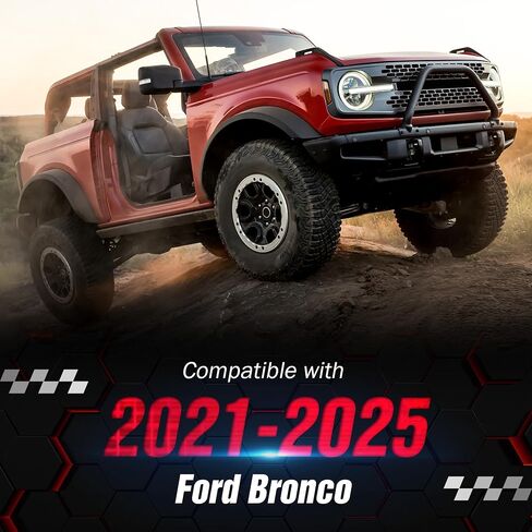 عربة حامل شماعات تخزين الباب متوافقة مع 2021 2022 2023 2024 2025 2026 Ford Bronco حامل متحرك منزلق مع باب 2/4 (أسود) in Saudi Arabia