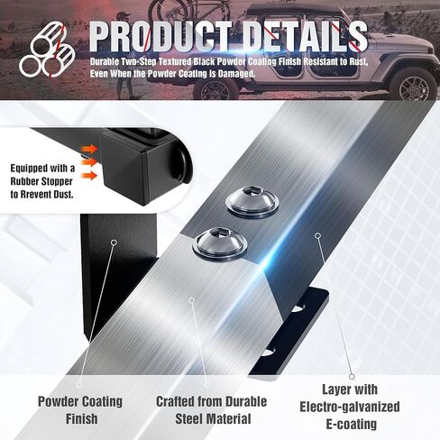 عربة حامل شماعات تخزين الباب متوافقة مع 2021 2022 2023 2024 2025 2026 Ford Bronco حامل متحرك منزلق مع باب 2/4 (أسود) in Saudi Arabia
