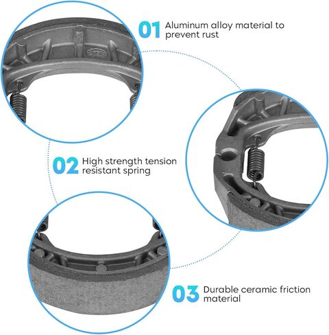 Front Rear Brake Shoes for Honda QA50 ZB50 C70 CT70 SL70 XL75 EZ90 SL100 XL100 CT110 CH125 Elite CL125A CL125 Scrambler NH125 Aero XL125 CH150 XL70 XR75-2 Set in Saudi Arabia