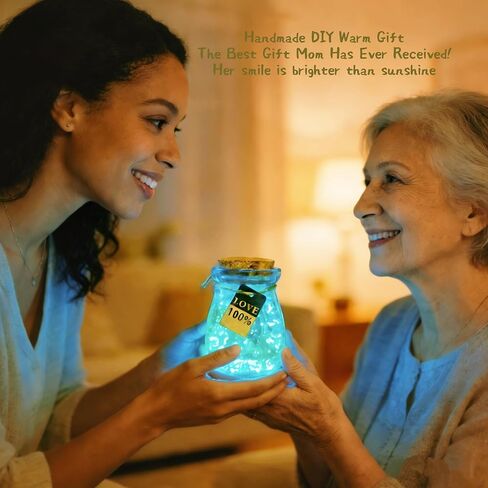 50 Blank Love Notes Memory Jar,Night Light positive jar,To My Mom Birthday Gifts Sentimental Keepsake,Meaningful Present for Women in Kuwait
