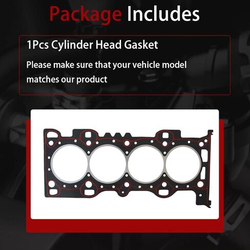حشية رأس الأسطوانة من AUCERAMIC تناسب 2009-2012 لسيارة Ford Escape Fusion، تناسب 2021-2022 لسيارة Ford Transit Connect، تناسب 2009-2011 لسيارة Mercury Mariner Milan 26522PT in Kuwait