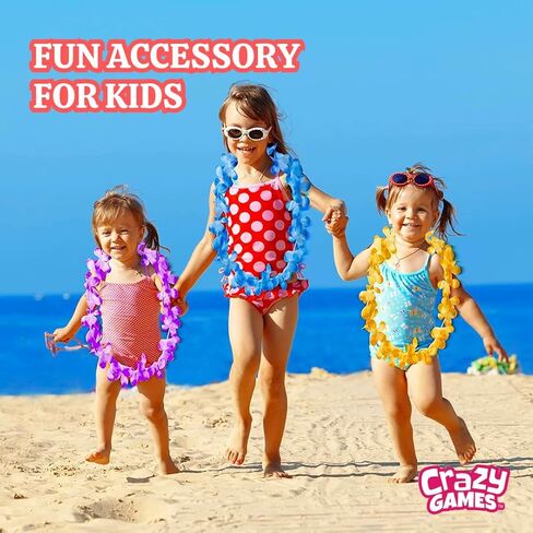 مجموعة 25 قطعة من مجموعة هاوايان ليز للأطفال والكبار - قلادات زهرة لوا الاستوائية، هدايا متعددة الألوان لحفلات أعياد الميلاد وحفلات الزفاف على الشاطئ وحفلات عيد الفصح وديكورات العطلات in Kuwait