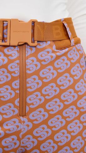 سروال تزلج Sweaty Betty نسائي عالي الخصر، طباعة Sb بني، S in Saudi Arabia