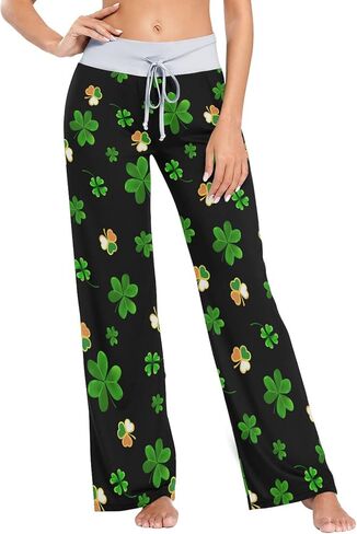 Women's Pajama Sleep Pant Palazzo Pjs Lounge Bottom Wide Leg Pant with Drawstring in Saudi Arabia