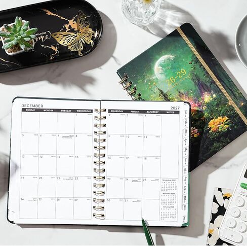 2024-2025 Planner - Planner/Calendar 2024-2025, July 2024 - June 2025, 2024-2025 Planner Weekly and Monthly with Tabs, 6.4" x 8.5", Hardcover with Back Pocket + Thick Paper - Moonlight Floral in Kuwait
