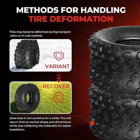 مجموعة من 2 إطارات 22x11-10 ATV UTV، إطارات 22x11x10 لجميع التضاريس، 6PR، بدون أنابيب in Kuwait