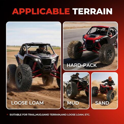 مجموعة من 2 إطارات 22x11-10 ATV UTV، إطارات 22x11x10 لجميع التضاريس، 6PR، بدون أنابيب in Kuwait