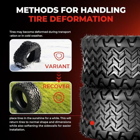 إطارات 25x10-12 ATV UTV، إطارات 25x10x12 لجميع التضاريس، مصنفة من 6 طبقات، بدون أنابيب، مجموعة من 2 in Kuwait