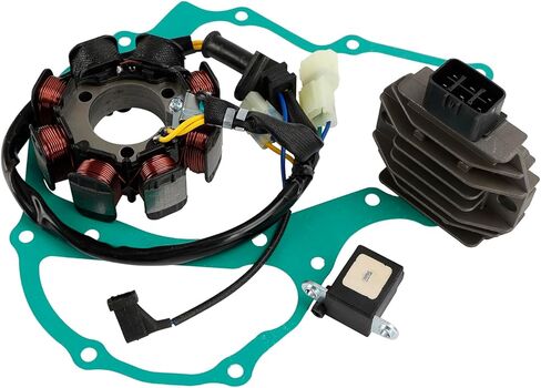 الجزء الثابت من الملف المغناطيسي + منظم الجهد + حشية Assy مناسبة لهوندا ريكون 250 ES TRX250EX 1997-2008 in Saudi Arabia