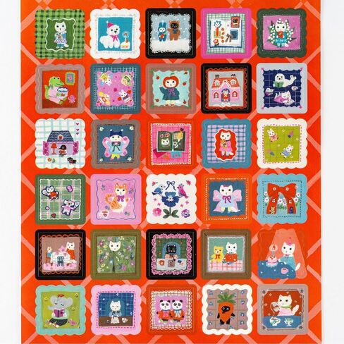 إكسسوارات Hobonichi Techo - Yumi Kitagishi: الملصقات - الحياة اليومية للقط الأبيض in Kuwait