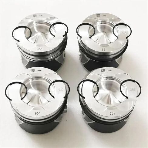 4 قطعة 6510300417 6510301017 6510303317 مكبس OEM متوافق مع مرسيدس بنز W204 S204 S212 W212 C200 C250 Sprinter Vito 2.2 CDI OM651 + 0.5 مللي متر in Kuwait