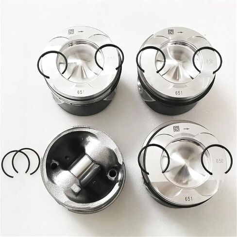 4 قطعة 6510300417 6510301017 6510303317 مكبس OEM متوافق مع مرسيدس بنز W204 S204 S212 W212 C200 C250 Sprinter Vito 2.2 CDI OM651 + 0.5 مللي متر in Kuwait