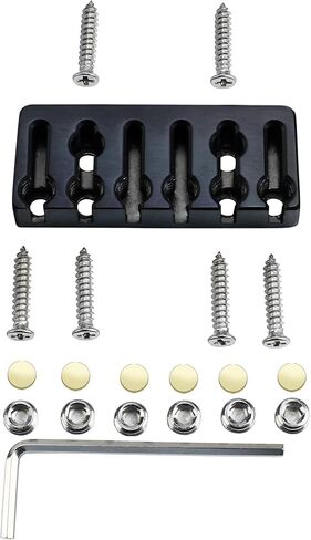 Guitar Bridge String Locks 6 String Guitar Locking Nut Headless Guitar String Lock Titanium Alloy String Locking for Headless Electric Guitar （Black) in Saudi Arabia