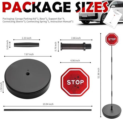 LED Flashing Garage Parking Aids for Cars,Adjustable Height Garage Parking Sensor Stop Sign for Garages as Parkings Assist & Warning,Universal Garages Stopper for Parkings Car in Saudi Arabia