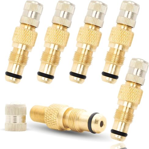 مجموعة جذع صمام إطارات الجرارات النحاسية، 6 قطع جذع صمام سائل هواء الجرار TR218A TR618A CH3 العلب الأساسية سيقان بديلة معدنية لمعدات المزرعة والمقطورات in Kuwait