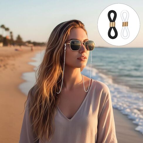 60 قطعة من أطراف سلسلة النظارات من cobee، موصل سلسلة النظارات، حاملات نظارات العين حول الرقبة، سدادة زجاجية منزلقة، حامل النظارات لنظارات العين الشمسية in Saudi Arabia