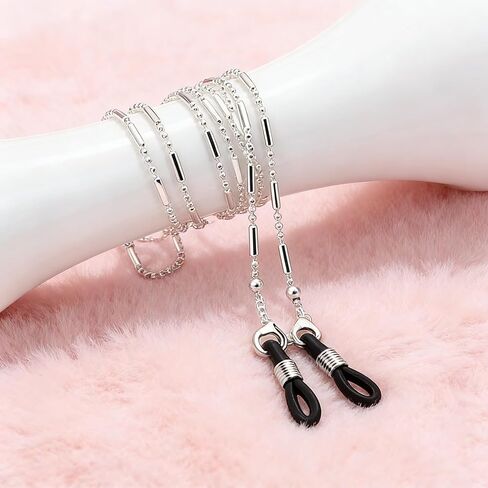 Spicy Girl Metal Eyeglass Chains Women Fashion Sunglasses Strap Holder Chunky Reading Glasses Cord Silver in Saudi Arabia