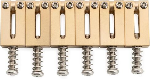 Musiclily Ultra 10.5mm Modern Brass Guitar Tremolo Bridge Saddles for Strat/Tele Style Electric Guitar, Chrome (Set of 6) in Saudi Arabia