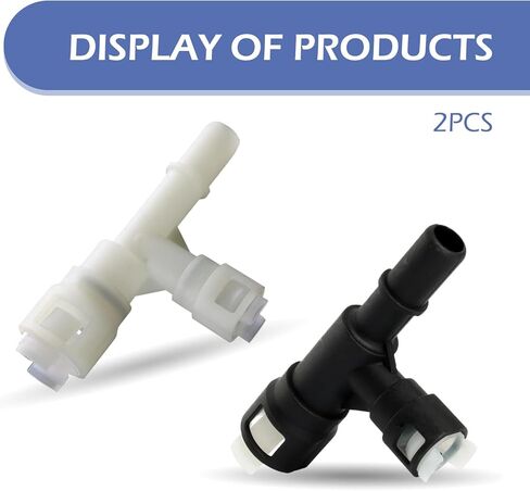 2 PCS Heater Hose Fitting, 3-way Cooling Water Hose Connector, OE: 15055343 15055342 800-413 800-414, Compatible with Escalade Silverado Suburban Tahoe GMC Sierra GMC Yukon (Black & White) in Saudi Arabia