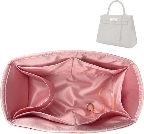 Divitize Luxe Silk Purse Organizer compatible with Hermes Kelly 20/25/28/32/35/40 Insert — Perfect Fit, 1:1 Tapered Shape, 24+ Colors, Premium Quality No Bulky Effect (Red, for KLLY 28) in Saudi Arabia