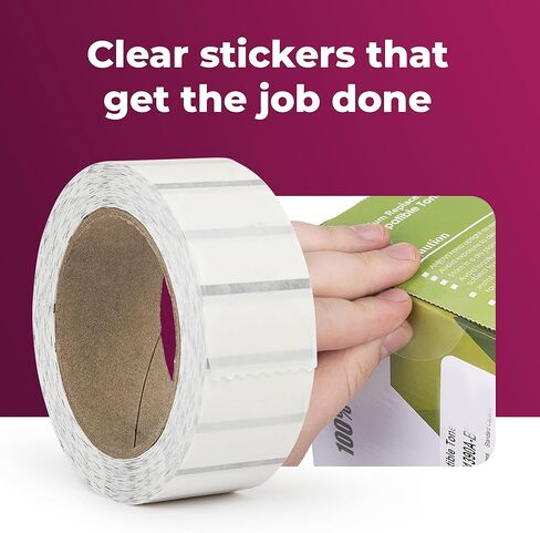 NextDayLabels Clear Circle Stickers - 1,000 Count 1.5" Round Sealing Labels on Roll - Clear Wafer Stickers for Packaging, Mailing, Retail, Crafts, and Envelopes - Made in USA in Saudi Arabia
