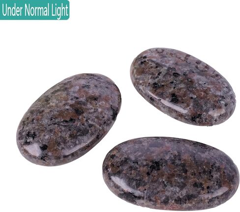 3 قطعة لهب بيضاوي حجر يوبيرلايت 2 "-2.4" لصخور النافورة ديكور بلورات استشفاء يوبيرلايت حجر قلق النخيل in Kuwait