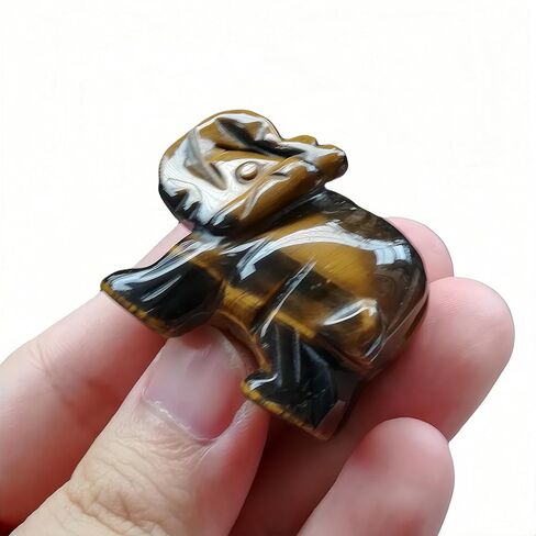 Natural Amazonite Hand Carved Elephant Crystals and Healing Stones,1.5 Inches Animal Figurines Gemstone Indoor Decorative Stone in Saudi Arabia