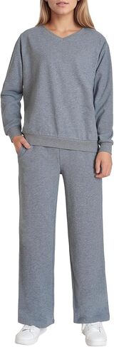 Weintee Women's Petite Wide Leg Sweatsuits Petite Length Jogging Suits for 5 FT Short in Saudi Arabia
