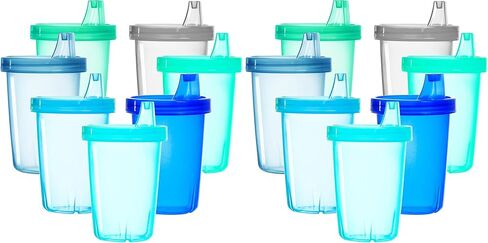 Youngever 7 Pack Kids Sippy Cups, Sippy Cups for Infant, Kids, Toddler, 7 Coastal Colors Sippy Cups in Saudi Arabia