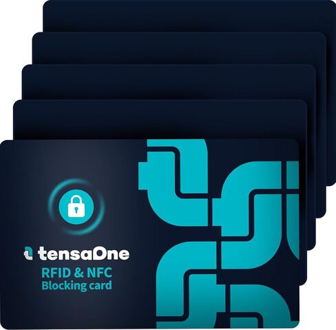 5 عبوات من بطاقات حجب RFID، بطاقة واحدة تحمي محفظة المحفظة بالكامل، واقي بطاقة الائتمان البنكية بدون تلامس NFC وبطاقة الهوية ATM وحارس البطاقة in Kuwait