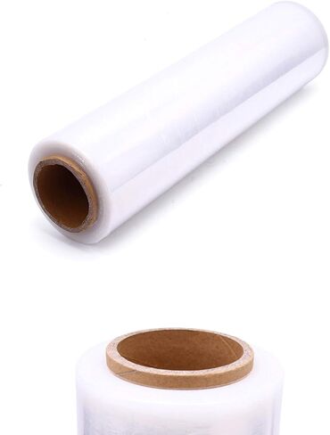 PackageZoom 4 Rolls 16 Inch x 1500 Ft Pre-Stretched Wrap, 30 Gauge High Performance Film Replaces 70 Gauge Low Films, Clear Hand Stretch Wrap in Kuwait