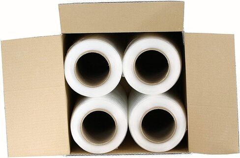 PackageZoom 4 Rolls 16 Inch x 1500 Ft Pre-Stretched Wrap, 30 Gauge High Performance Film Replaces 70 Gauge Low Films, Clear Hand Stretch Wrap in Kuwait