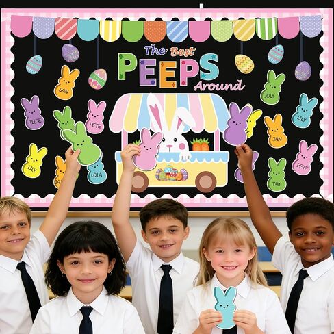 ديكورات لوحة إعلانات عيد الفصح، 76 قطعة من مجموعة ديكورات الفصول الدراسية لعيد الفصح الربيعي، قطع أرنب بيض عيد الفصح، لوحة إعلانات عيد الفصح، ديكورات اللمحات للفصول المدرسية والمنزل والمكتب وديكور عيد الفصح الربيعي in Kuwait