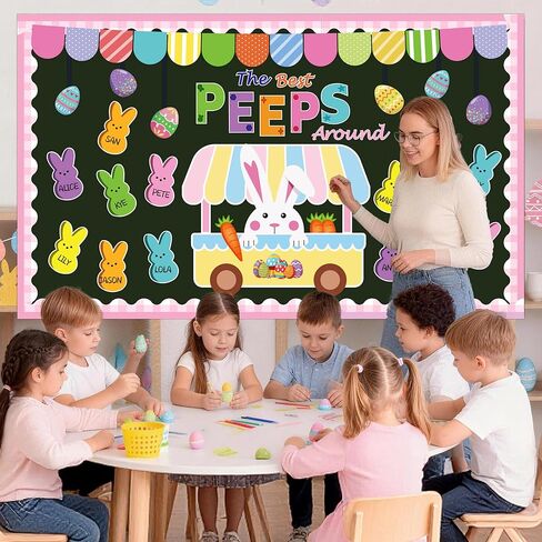 ديكورات لوحة إعلانات عيد الفصح، 76 قطعة من مجموعة ديكورات الفصول الدراسية لعيد الفصح الربيعي، قطع أرنب بيض عيد الفصح، لوحة إعلانات عيد الفصح، ديكورات اللمحات للفصول المدرسية والمنزل والمكتب وديكور عيد الفصح الربيعي in Kuwait