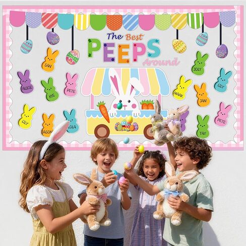 ديكورات لوحة إعلانات عيد الفصح، 76 قطعة من مجموعة ديكورات الفصول الدراسية لعيد الفصح الربيعي، قطع أرنب بيض عيد الفصح، لوحة إعلانات عيد الفصح، ديكورات اللمحات للفصول المدرسية والمنزل والمكتب وديكور عيد الفصح الربيعي in Kuwait