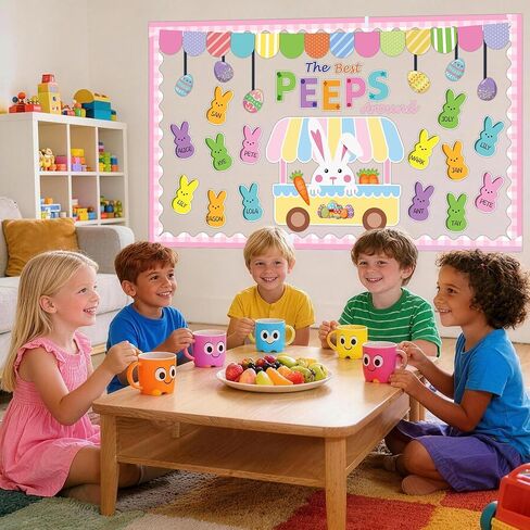 ديكورات لوحة إعلانات عيد الفصح، 76 قطعة من مجموعة ديكورات الفصول الدراسية لعيد الفصح الربيعي، قطع أرنب بيض عيد الفصح، لوحة إعلانات عيد الفصح، ديكورات اللمحات للفصول المدرسية والمنزل والمكتب وديكور عيد الفصح الربيعي in Kuwait