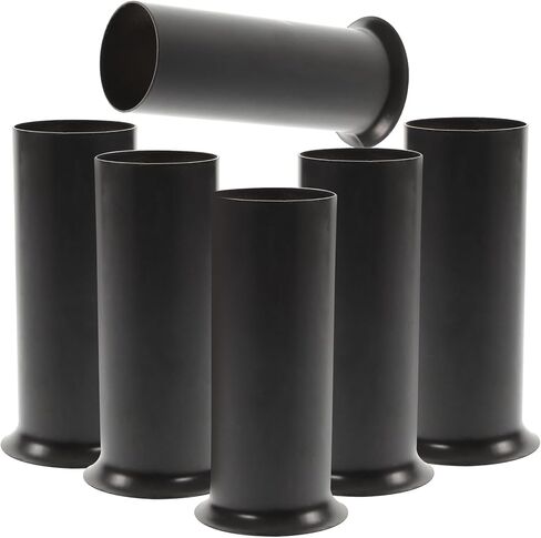 Luxshiny 6pcs Metal Candle Light Bulb Socket Covers Sleeves for Chandelier Lamp Bases Black Easy Install Decorative Light Fixture Sleeve Replacement for Pendant Ceiling Table Lamps in Saudi Arabia
