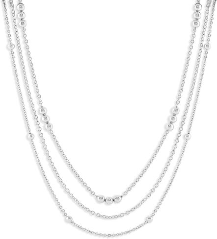 قلادات ميلا متعددة الطبقات للنساء - مجموعة قلادات أنيقة مطلية بالذهب عيار 14 قيراط أو مطلية بالفضة، مجموعة قلادات ثلاثية عصرية in Kuwait