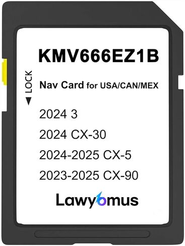 KR9D66EZ1C Navigation SD Card for Mazda 2025-2026 CX-50 CX-70 CX-30 Mazd* 3, 2024-2026 MX-5 Miata & 2026 CX-90, Factory GPS Activation with USA CAN MEX Offline Maps, HUD Speed Limit Display in Saudi Arabia