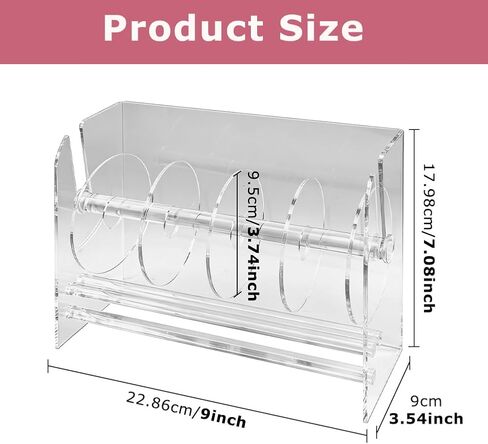 Adjustable Label Dispenser, Acrylic Sticker Roll Holder Dispenser Sticker Holder Label Stand for Holding Office and Home (Size:6 Disks) in Saudi Arabia