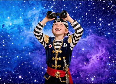 خلفية المجرة 7 × 5 قدم خلفية صورة سديم الفضاء المرصعة بالنجوم الكون - جدار المجرة الكونية المعلقة لديكور غرفة النوم وديكورات الحفلات مع شريط 32.81 قدم، قماش بوليستر in Kuwait