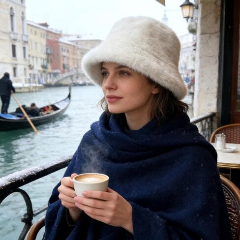 قبعات شتوية غامضة من الفرو الصناعي من غزني للنساء، قبعات دلو بيضاء دافئة من الفرو للرجال والنساء، قبعة شتوية ناعمة ومريحة in Kuwait