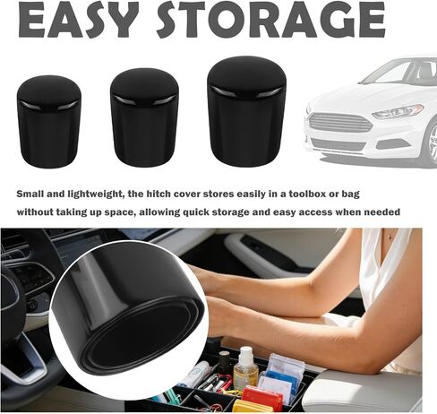3PCS Trailer Hitch Ball Cover Kit,Multi-Size Trailer Ball Cover Kit for 1-7/8",2",2-5/16",Universal Trailers Hitch Covers Car Accessories for Protecting Trailers Hitches Balls in Saudi Arabia
