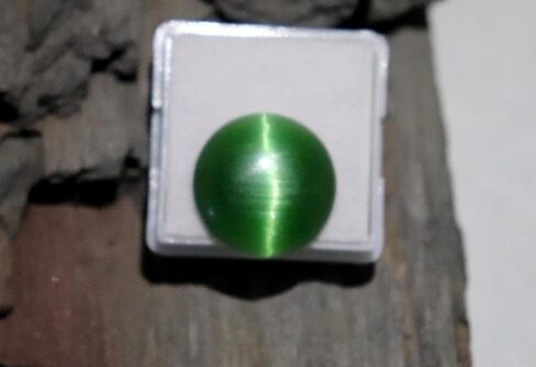 13Ct Natural Round Cut Dark Green Color Cat's Eye Chrysoberyl Certified Loose Gemstone for Jewellery Making in Saudi Arabia