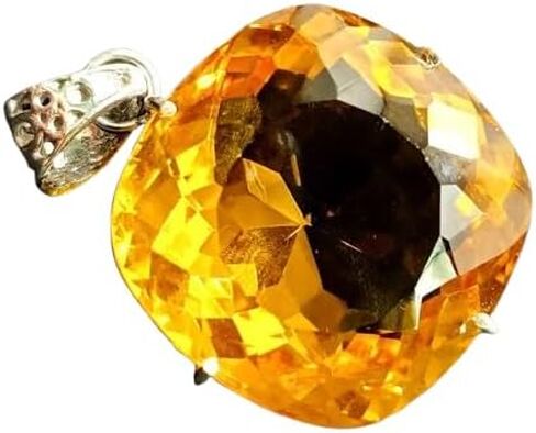 96.00 Ct Cushion Cut Yellow Natural Citrine 925 Solid Silver Pendant Gemstone for jewelry making in Saudi Arabia