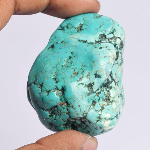 GEMHUB فيروز خام خام تقريبي 389.5 قيراط أحجار كريمة فيروزية خام غير معالجة وغير مقطوعة، كريستال خام، لون أزرق أحجار كريمة فيروزية خشنة DP-628 in Saudi Arabia