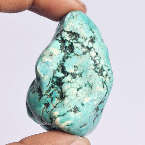 GEMHUB فيروز خام خام تقريبي 389.5 قيراط أحجار كريمة فيروزية خام غير معالجة وغير مقطوعة، كريستال خام، لون أزرق أحجار كريمة فيروزية خشنة DP-628 in Saudi Arabia