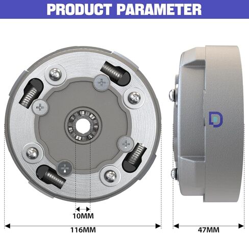 17 Teeth Semi Automatic Clutch Assembly with Lock Nut Spanner Tool for 50cc 110cc 125cc 135cc ATV Quad Go Kart Dirt Bike Roketa Kazuma JCL NST SUNL Taotao in Kuwait