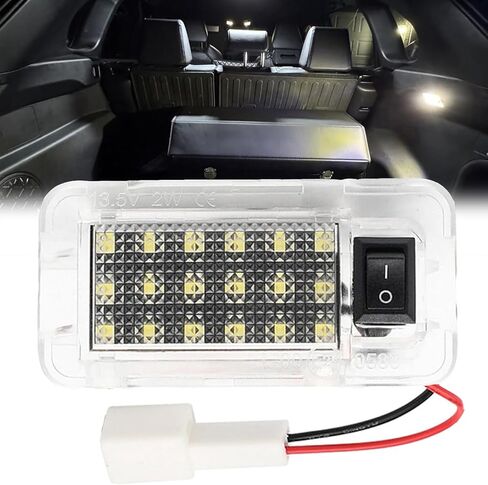 قطعة واحدة من مصابيح مقصورة الأمتعة LED مع مجموعة مفاتيح تشغيل/إيقاف متوافقة مع Toyota RAV4 2022 2023 2024 2025، إضاءة منطقة الحمولة الخلفية باللون الأبيض بالكامل in Saudi Arabia